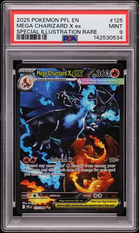 2025 Pokemon Mega Evolution Phantasmal Flames Sir Mega Charizard X Ex