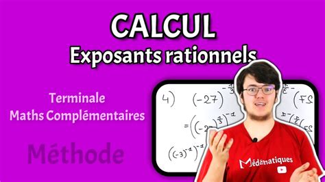 CALCUL Exposants rationnels Terminale Maths Complémentaires YouTube