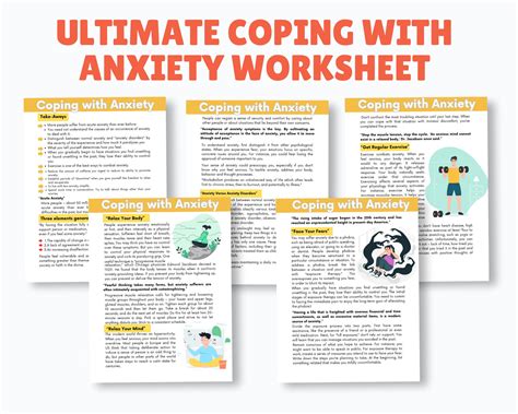 Anxiety Coping Skill Worksheet Therapy Worksheet Anxiety Relief