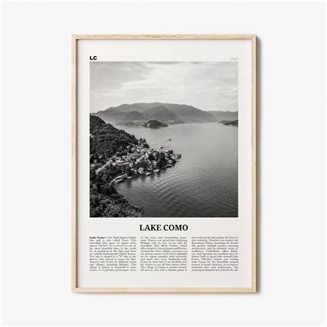 Buy Lake Como Print Black And White Lake Como Wall Art Lake Como