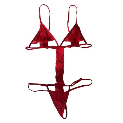 Baci Lingerie Women S Red Bodysuit Depop