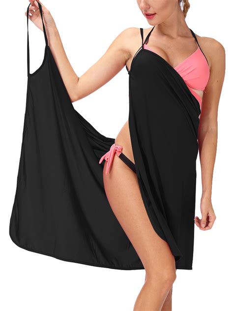 Women S Sexy Deep V Neckline Maxi Backless Beach Dress Bikini Wrap