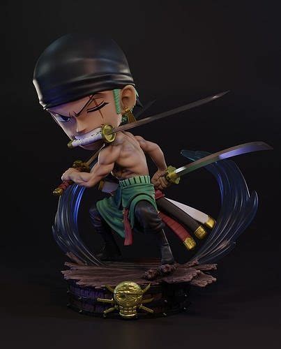 STL File Roronoa Zoro One Piece For 3d Print Model 3D 56 OFF