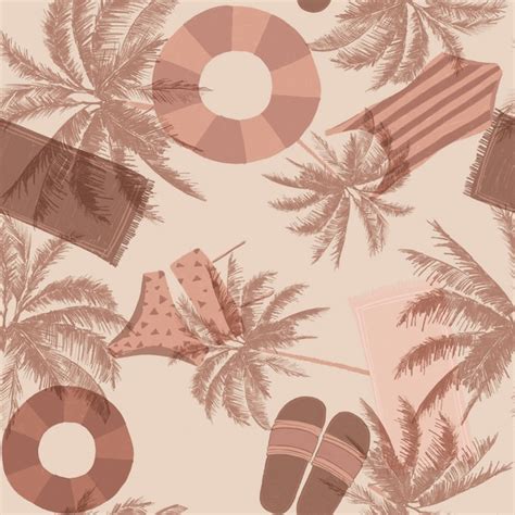 Premium Photo Summer Pattern Tileable Seamless In Nude Tones