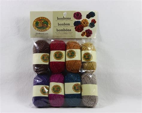 Lion Brand Yarn Bonbons Yarn Party 1 Pack Of 8 Miniature Balls New Etsy