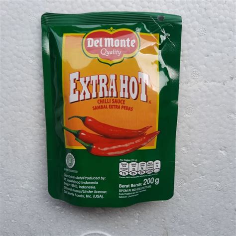 Jual Delmonte Extra Hot Gram Sambal Extra Pedas Sambal Cabe Pouch Chili Sauce Saos Shopee