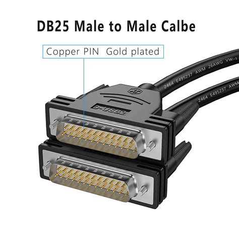 getuscart db cable copper wire db male  male cable ft double