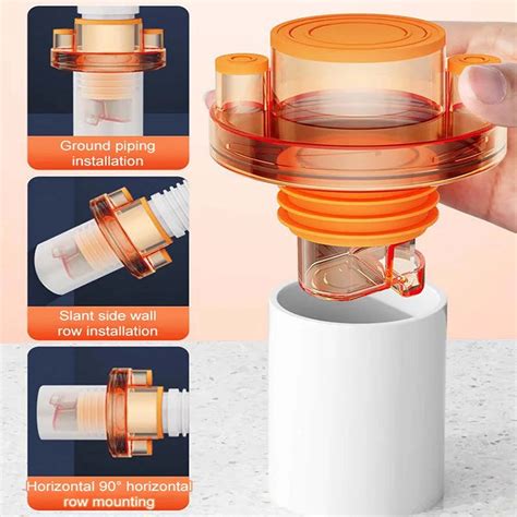 WZXPWT Antiodor Sewer Joint, Odor-Blocking Pipe Connector, Multi