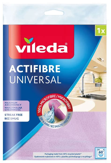 Vileda Cierka Actifibre Universal Bez Smug Mikrofibra Ciereczka Szt