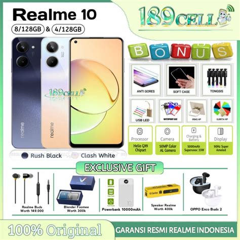 Jual REALME 10 4G 8/256 8/128 GB GARANSI RESMI REALME INDONESIA ...