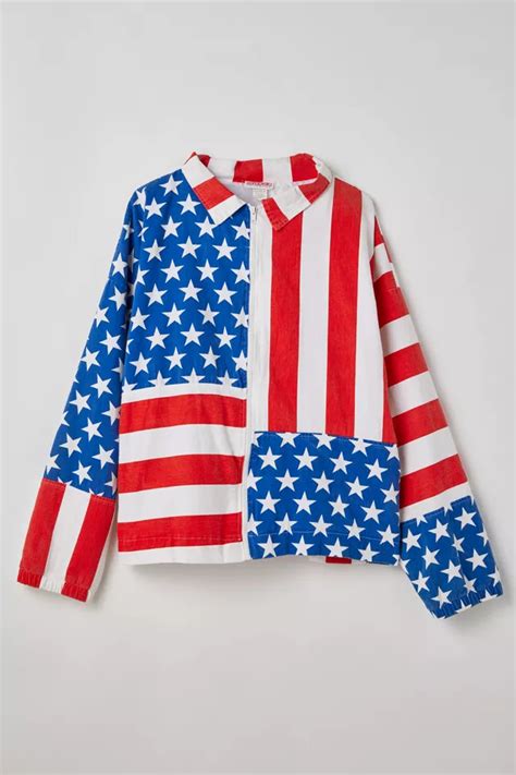 Vintage USA Flag Full Zip Jacket | Urban Outfitters