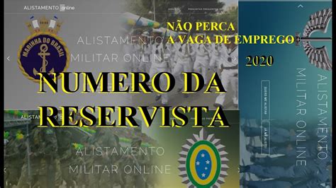 Qual O Numero Da Reservista - COMO DESCOBRIR O NUMERO DA RESERVISTA 2020 - YouTube