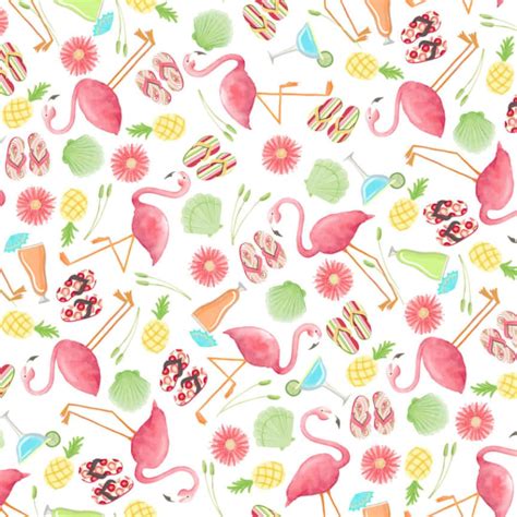 Summer Vacation Fabric Let S Flamingle By Blank Quilting Beach Fabric