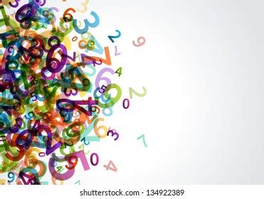 Colorful Numbers Vector Background Stock Vector (Royalty Free) 134922389