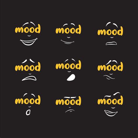 Premium Vector Different Cartoon Faces Expression Happy And Sad Mood Laughing Smiling Vector Set