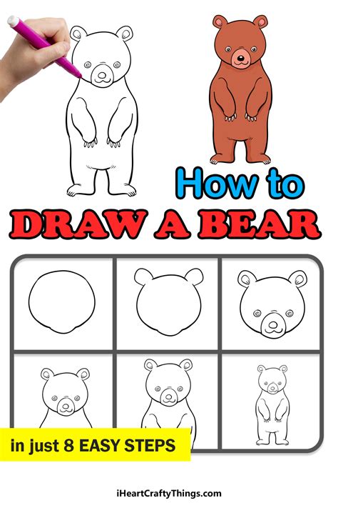 Bear Drawing - How To Draw A Bear Step By Step!