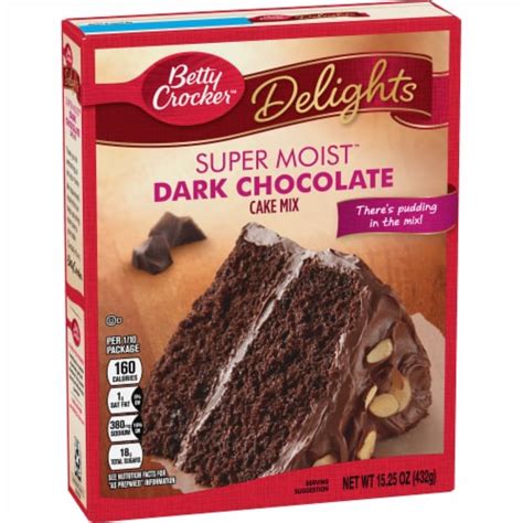 Betty Crocker™ Delights Super Moist™ Dark Chocolate Cake Mix 1525 Oz Smiths Food And Drug