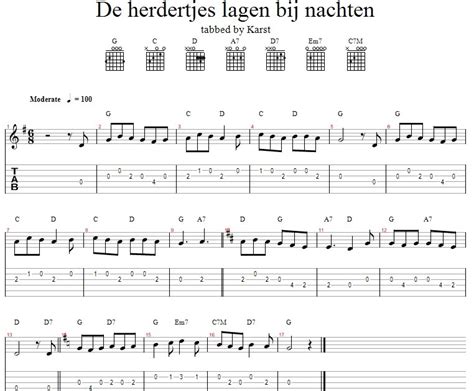 Gitaarles Amsterdam Kerstliedjes Gitaar Herdertjes Lagen Bij Nachte