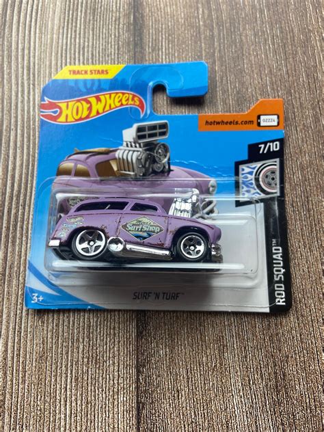 Hot Wheels NIB Purple Surf N Turf Hot Wheels Rod Squad 7 10 Minas Surf Shop Purple Surf N