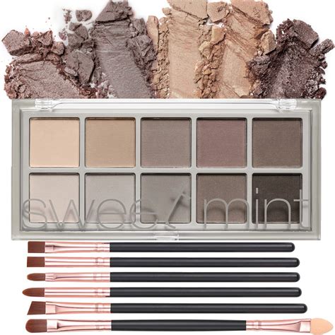 Color Nude Eyeshadow Palette With Brushes High Pigment Long