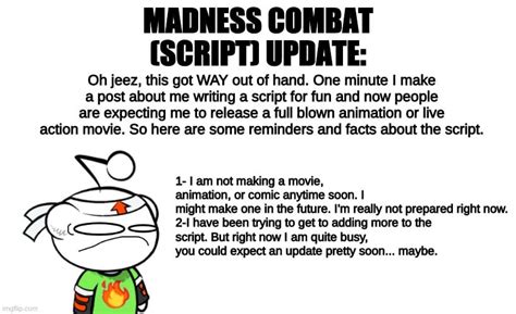 Madness Combat Script Update Sorry If This Offends Or Disappoints