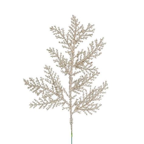 Galho Curto Folhas Glitter Nude Cm Unidade Cromus Natal Rizzo Embalagens Rizzo