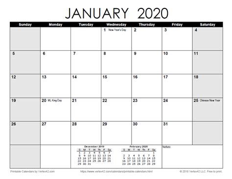 2020 Monthly Calendar Printable Free Images And Photos Finder