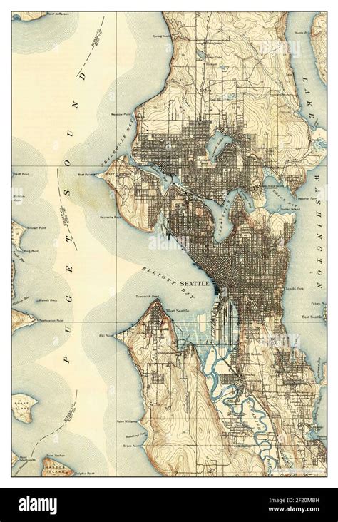 Geographic Map Of Seattle Hi Res Stock Photography And Images Alamy