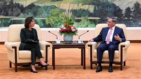 El Primer Ministro Chino Se Reúne En Beijing Con La Secretaria De