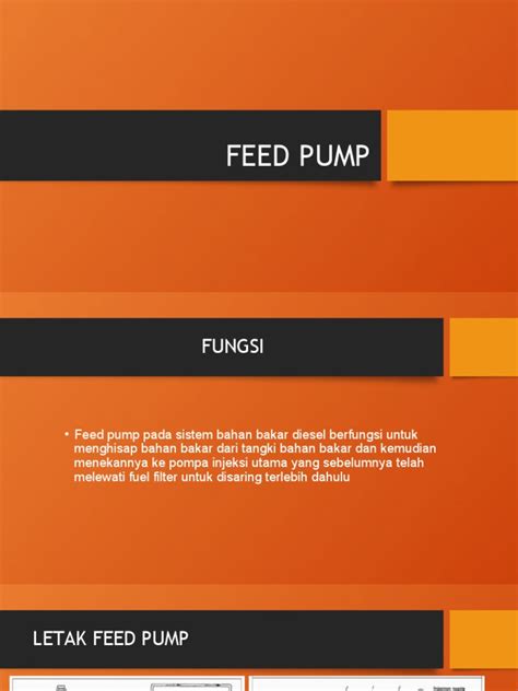 fungsi   kerja feed pump