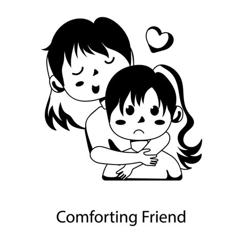 Trendy Comforting Friend 36344888 Vector Art At Vecteezy