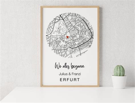 Personalisiertes Poster Wo Alles Begann Geschenk F R Ihn Jubil Um