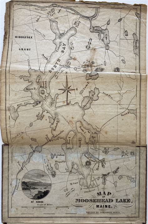 Map of Moosehead Lake, Maine.; Case title: Map of Moosehead Lake, Maine