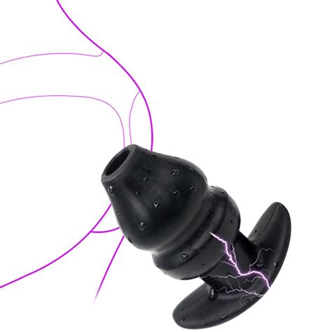 Portable Electric Shock Set Silicone Enema Nozzle Anal Shower Cleaning Enema Inflatable Tube Ann