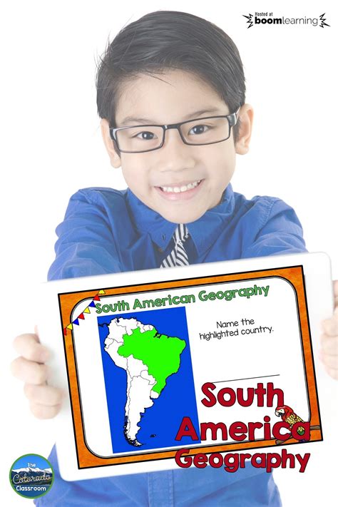 South America Map and Geography DIGITAL Cards for Google Classroom