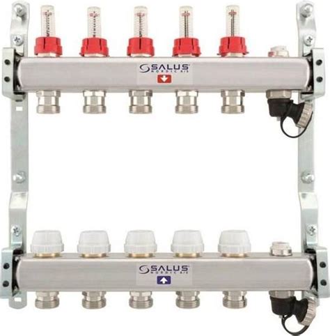 Salus Underfloor Heating Manifold 6 Slings With Flowmeter • Pris