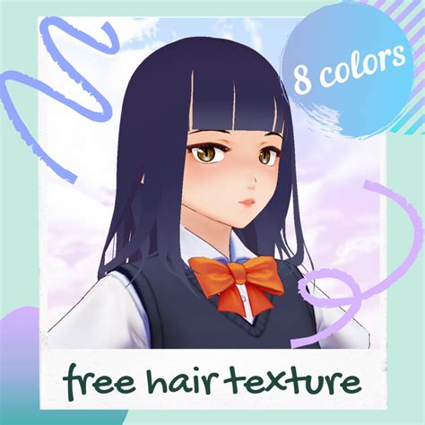 Free無料 Vroid Gradient Hair Texture 8 Colors Texture Pour Cheveux