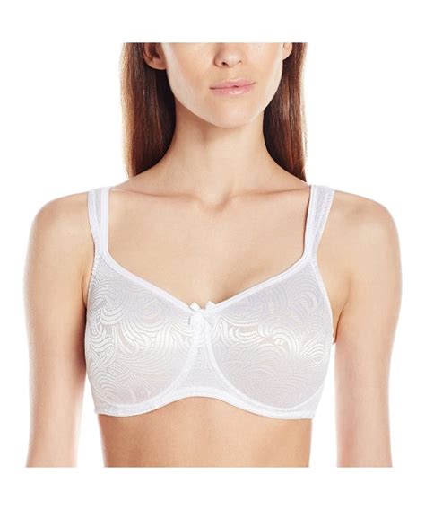 Women S Helena Lace Padded Wire Free Pocketed Bra White Nude Cm Eoscvmf