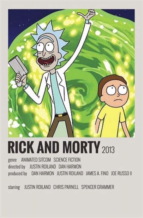 alternative rick  morty tv show posters cartoon posters minimalist