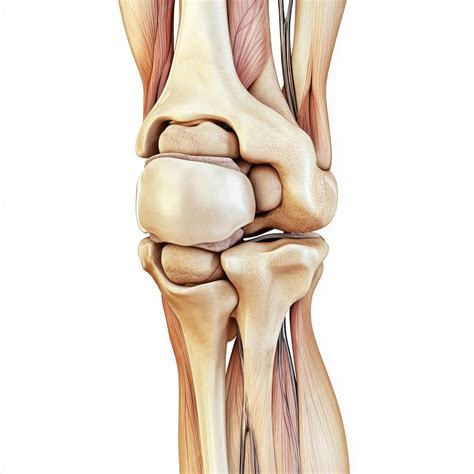Human Knee Joint Anatomy Bones Cartilage More 3D Illustration | Premium