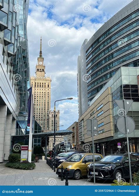 WARSAW, POLAND - JULY 17, 2022: View on Palace of Culture and Science
