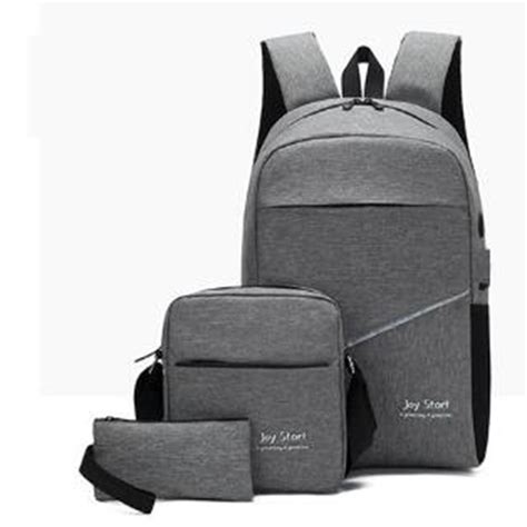 3pcsset Unisex Back To School Backpack Book Laptop Bag Travel Pencil