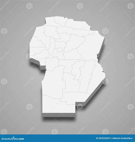 Province Cordoba Map Vector Silhouette Illustration Isolated On White