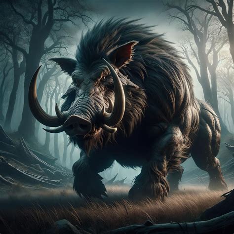 Dnd Series Dire Boar Monsterlarge Animal Ai Generated Artwork