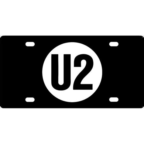 U2 Band Logo License Plate - Aluminum Novelty License Plate