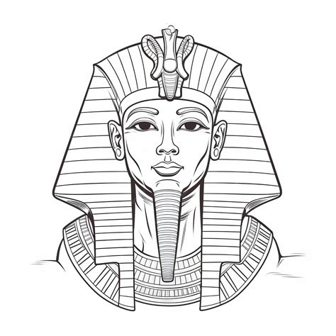 Premium AI Image | a drawing of a pharaoh mask