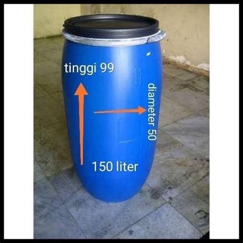 Jual Drum Plastik Air Tong Sampah Liter Bekas Tong Biru