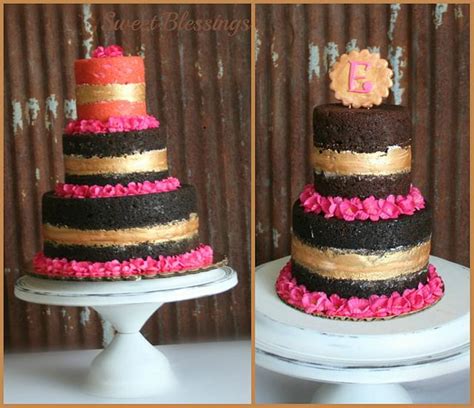 Naked Cake First Birthday Decorated Cake By CakesDecor