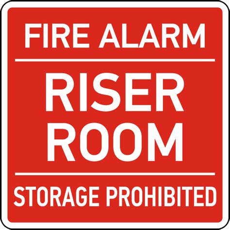 Fire Alarm Riser Room Sign Get 10 Off Now