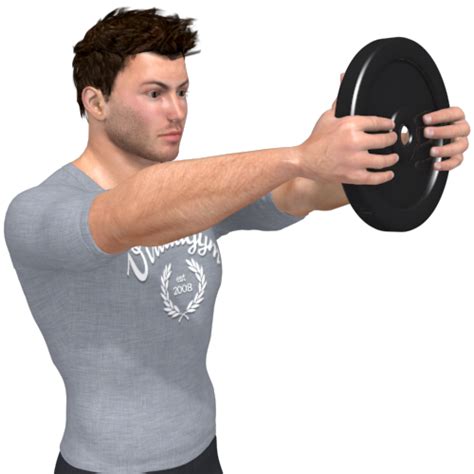 Weight Plate Front Raise Video Exercise Guide